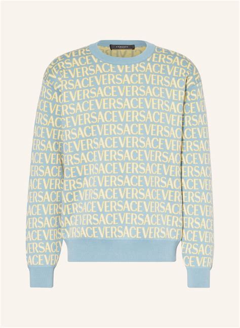 versace pullover hellblau|Versace sweatshirt.